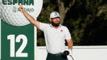 Tyrrell Hatton stands during a golf tournament in Madrid, Spain.