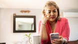 Woman Uses Smartphone
