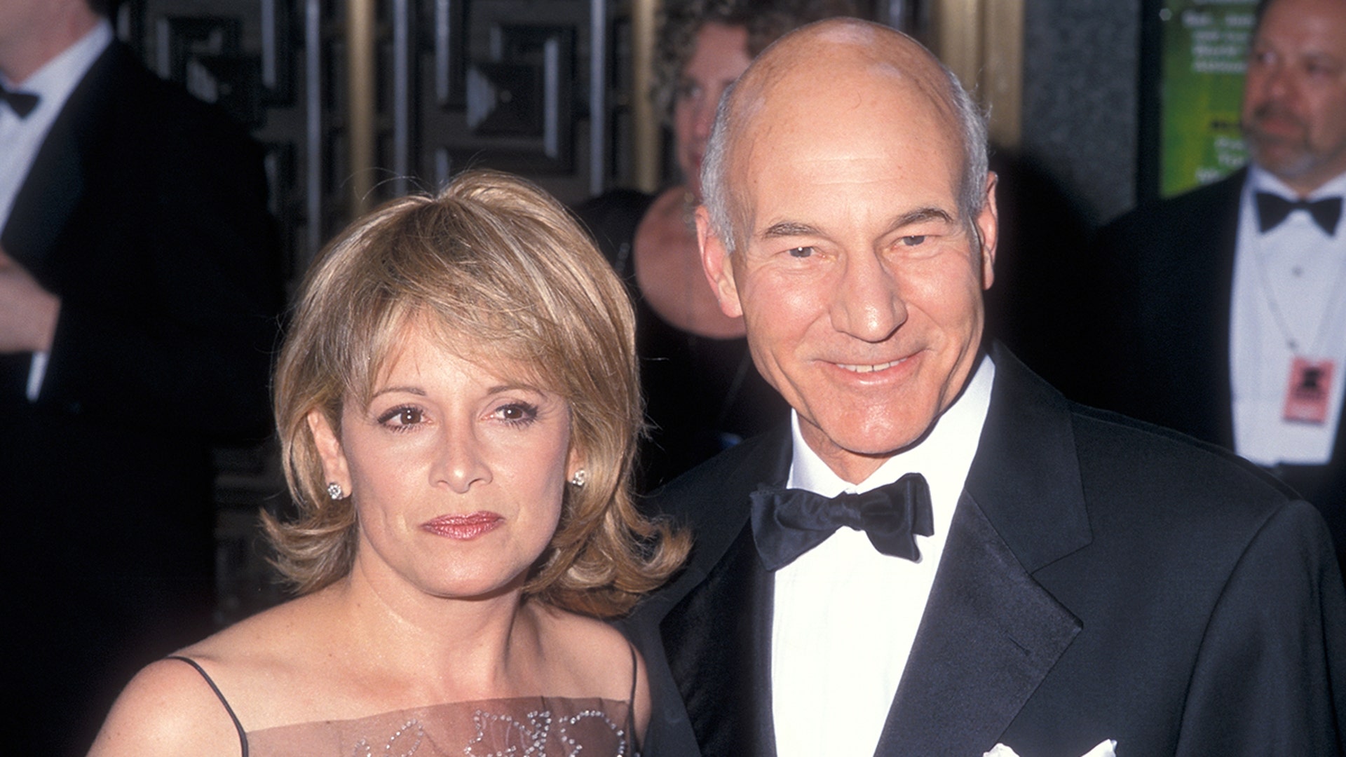Patrick Stewart and Wendy Neuss at the Tony Awards in New York in June 2000.