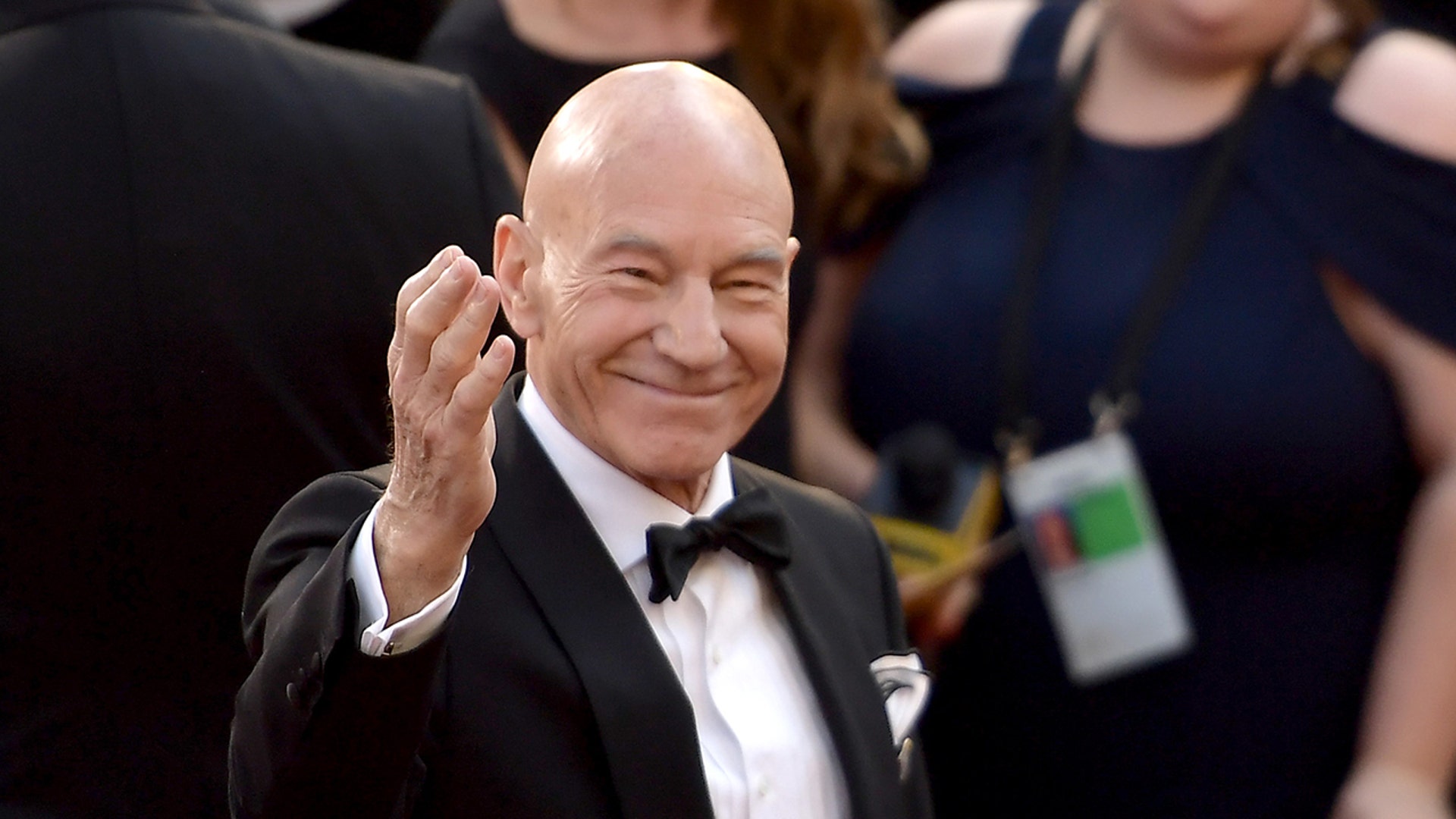 Patrick Stewart at the Academy Awards in Los Angeles in March 2018.