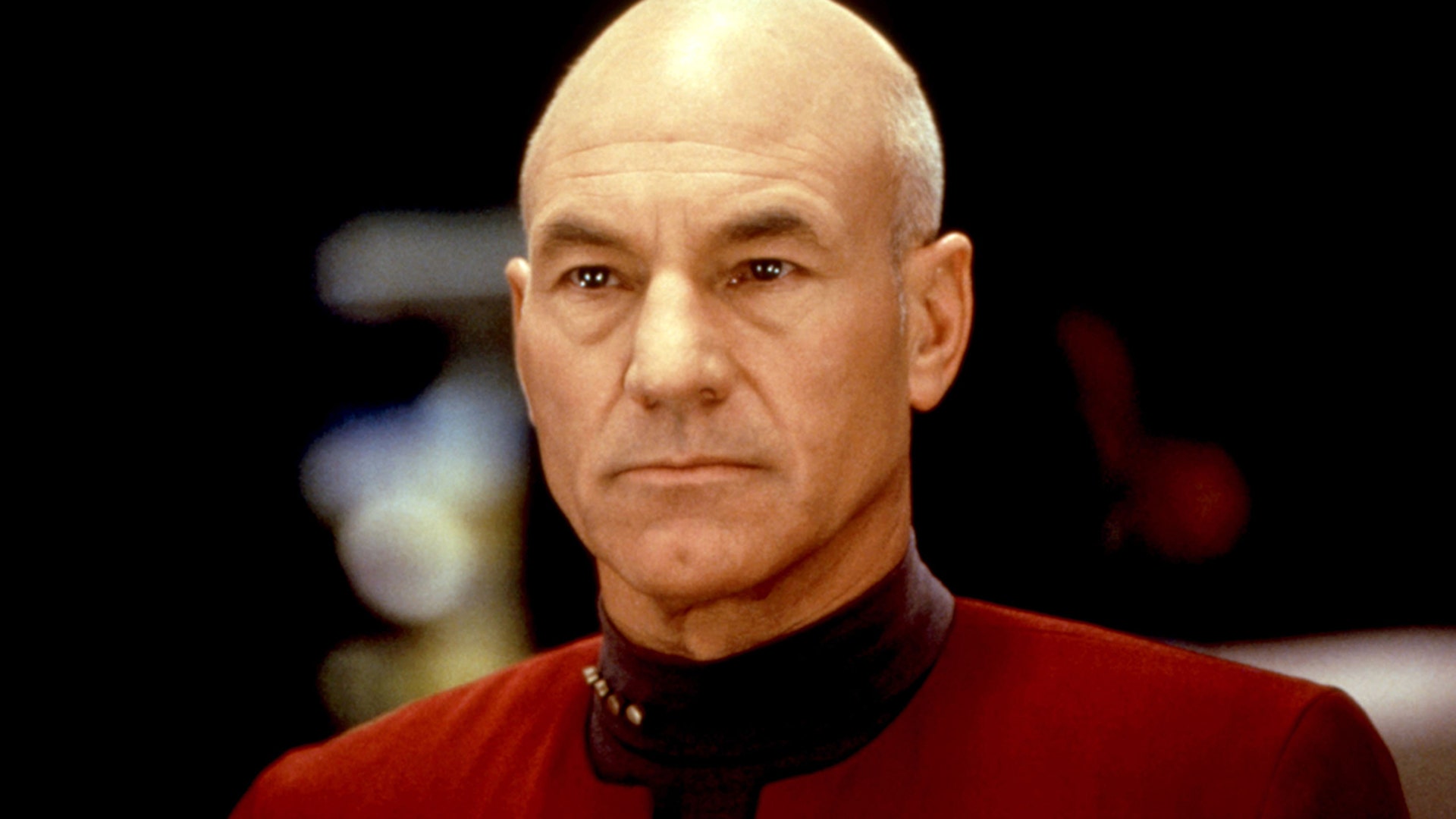 Patrick Stewart in character as Captain Picard in "Star Trek: The Next Generation" in 1994.
