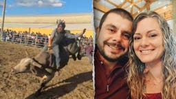 Blake Saylor, 35, was killed when she was thrown from a bull and stomped on at a rodeo over the weekend.