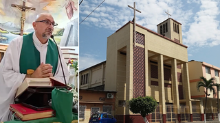 Priest killed by falling crucifix during livestreamed Mass as worshippers rush to help