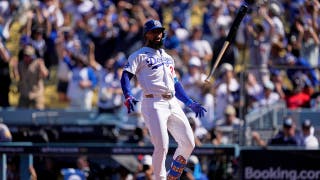 Dodgers begin quest for third straight World Series title by holding on for Game 1 win over Braves