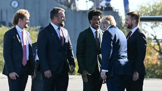 Ravens players ride with President Trump in motorcade, get shoutout during speech at Baltimore shipyard event