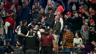 Protester punched in face by Trump supporter, mocked by president at Ohio rally: 'Gotta go on a diet'