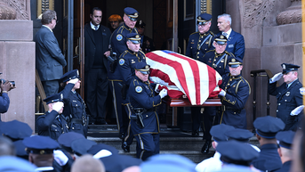 Cop killed in line of duty gets final promotion as officers flood city for funeral - Fox News