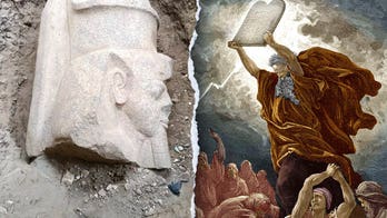 Giant statues of pharaoh with Moses link discovered after farmer finds inscribed stone