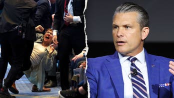 Foul-mouthed anti-war protesters repeatedly derail Hegseth's remarks at Army event in DC