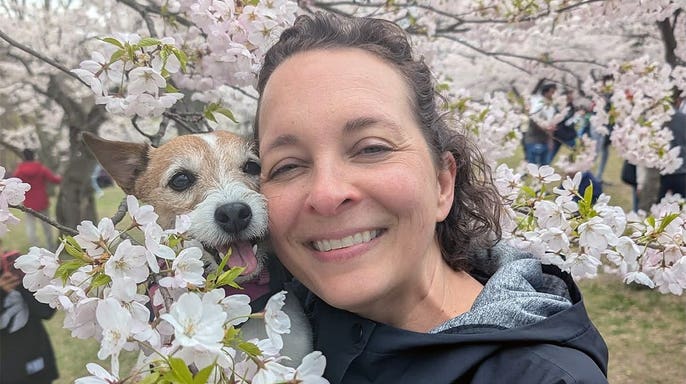 Jolene Beth Weir with dog
