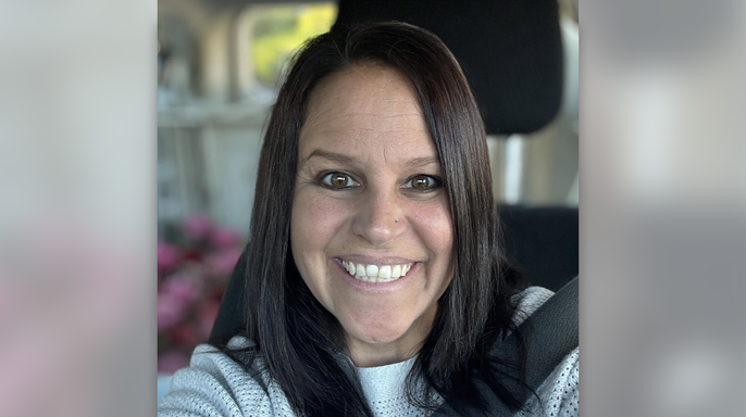A selfie image shows Massachusetts mom Andria Hanafin,