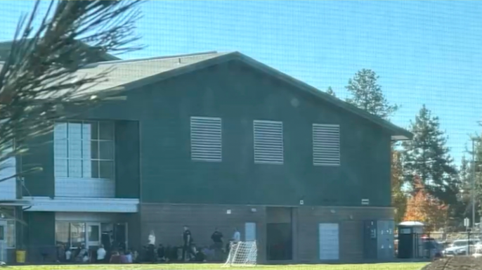 Scene near Silver Rail Elementary School in Bend, Oregon