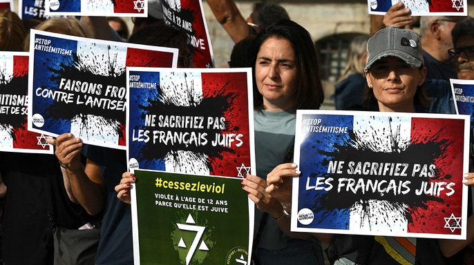 Protest against antisemitism in France