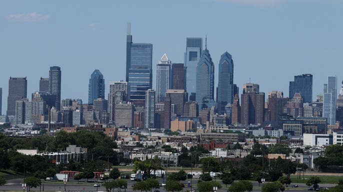 The Philadelphia skyline