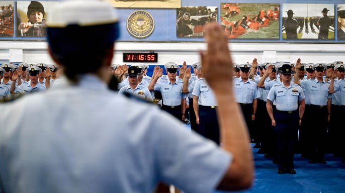 U.S. Coast Guard members