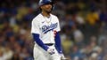 LOS ANGELES, CALIFORNIA - APRIL 28: Mookie Betts #50 of the Los Angeles Dodgers reacts after striking out during the sixth inning of the game against the St. Louis Cardinals at Dodger Stadium on April 28, 2023 in Los Angeles, California. (Photo by Katelyn Mulcahy/Getty Images)
