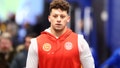 Jan 21, 2024; Orchard Park, New York, USA; Kansas City Chiefs quarterback Patrick Mahomes (15) takes the field to practice before the 2024 AFC divisional round game against the Buffalo Bills at Highmark Stadium. Mandatory Credit: Mark J. Rebilas-USA TODAY Sports - Fox News