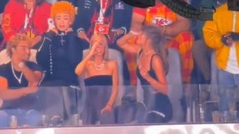 Taylor Swift Chugs Her Drink At The Super Bowl