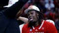 DALLAS, TEXAS - MARCH 31:  DJ Burns Jr. #30 of the North Carolina State Wolfpack celebrates after the Wolfpack defeated the Duke Blue Devils to advance to the Final Four after the Elite 8 round of the NCAA Men's Basketball Tournament at American Airlines Center on March 31, 2024 in Dallas, Texas. (Photo by Carmen Mandato/Getty Images)