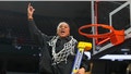 Mar 31, 2024; Albany, NY, USA; South Carolina Gamecocks head coach Dawn Staley celebrates cutting down the net after the game in the finals of the Albany Regional of the 2024 NCAA Tournament at MVP Arena. Mandatory Credit: Gregory Fisher-USA TODAY Sports
