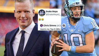 Drake Maye Laughs Off NFL Analyst Chris Simms' 'Project' Label