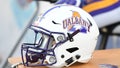 October 22, 2016: Albany Great Danes Riddell Football helmet sits on a cart during a NCAA Football game between the Albany Great Danes and the Villanova Wildcats at Villanova Field in Villanova, PA. (Photo by Andy Lewis/Icon Sportswire via Getty Images)