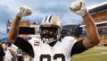 PITTSBURGH, PA - NOVEMBER 30:  Junior Galette #93 of the New Orleans Saints reacts after 35-32 win over the Pittsburgh Steelers at Heinz Field on November 30, 2014 in Pittsburgh, Pennsylvania.  (Photo by Gregory Shamus/Getty Images)
