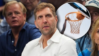 Dirk Nowitzki Helps Guy Out During Amateur Dunk Contest, Probably Regrets It Immediately