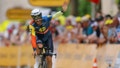 Lidl - Trek team's French rider Julien Bernard cycles past the finish line of the 7th stage of the 111th edition of the Tour de France cycling race, 25,3 km individual time trial between Nuits-Saint-Georges and Gevrey-Chambertin, on July 5, 2024. (Photo by Thomas SAMSON / AFP) (Photo by THOMAS SAMSON/AFP via Getty Images)