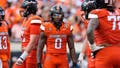 Sep 21, 2024; Stillwater, Oklahoma, USA; Oklahoma State Cowboys running back Ollie Gordon II (0) on the field during the fourth quarter against the Utah Utes at Boone Pickens Stadium. Mandatory Credit: William Purnell-Imagn Images - Fox News