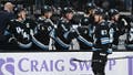 SALT LAKE CITY, UTAH - NOVEMBER 29: Lawson Crouse #67 of the Utah Hockey Club high-fives his teammates after scoring a goal during the third period of a game against the Edmonton Oilers on November 29, 2024 at Delta Center in Salt Lake City, Utah.  (Photo by Jamie Sabau/NHLI via Getty Images) - Fox News