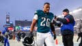 PHILADELPHIA, PENNSYLVANIA - JANUARY 19: Saquon Barkley #26 of the Philadelphia Eagles walks off the field at halftime during the NFC Divisional Playoff game against the Los Angeles Rams at Lincoln Financial Field on January 19, 2025 in Philadelphia, Pennsylvania. (Photo by Brandon Sloter/Getty Images) - Fox News