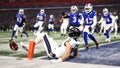 ORCHARD PARK, NEW YORK - JANUARY 19: Mark Andrews #89 of the Baltimore Ravens drops a pass on a two-point conversion during the second half of an NFL football divisional playoff game against the Buffalo Bills at Highmark Stadium on January 19, 2025 in Orchard Park, New York. (Photo by Kevin Sabitus/Getty Images) - Fox News