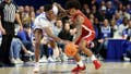 LEXINGTON, KENTUCKY - JANUARY 18: Labaron Philon #0 of the Alabama Crimson Tide and Jaxson Robinson #2 of the Kentucky Wildcats battle for a loose ball during the game at Rupp Arena on January 18, 2025 in Lexington, Kentucky. (Photo by Andy Lyons/Getty Images) - Fox News