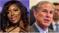 Congresswoman Jasmine Crockett mocked Texas Governor Greg Abbott for being in a wheelchair. Watch a video of her comments. (Photo by Tommaso Boddi/Variety via Getty Images and Brandon Bell/Getty Images) - Fox News