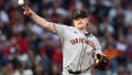 ANAHEIM, CALIFORNIA - APRIL 18: Logan Webb #62 of the San Francisco Giants throws to first base against the Los Angeles Angels during the third inning at Angel Stadium of Anaheim on April 18, 2025 in Anaheim, California. (Photo by Luke Hales/Getty Images) - Fox News