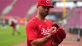 Reds' Nick Martinez Kicks Back Miller Lite While Taking Questions From Reporters - Fox News