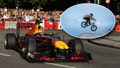 Watch BMX Rider Kriss Kyle Jump a Moving Red Bull F1 Car in Insane Stunt - Fox News