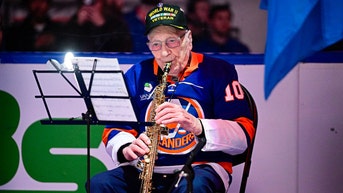 USA Chants Erupt After 104-Year-Old WWII Vet Shreds National Anthem On Sax At Islanders Game - Fox News